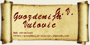 Gvozdenija Vulović vizit kartica